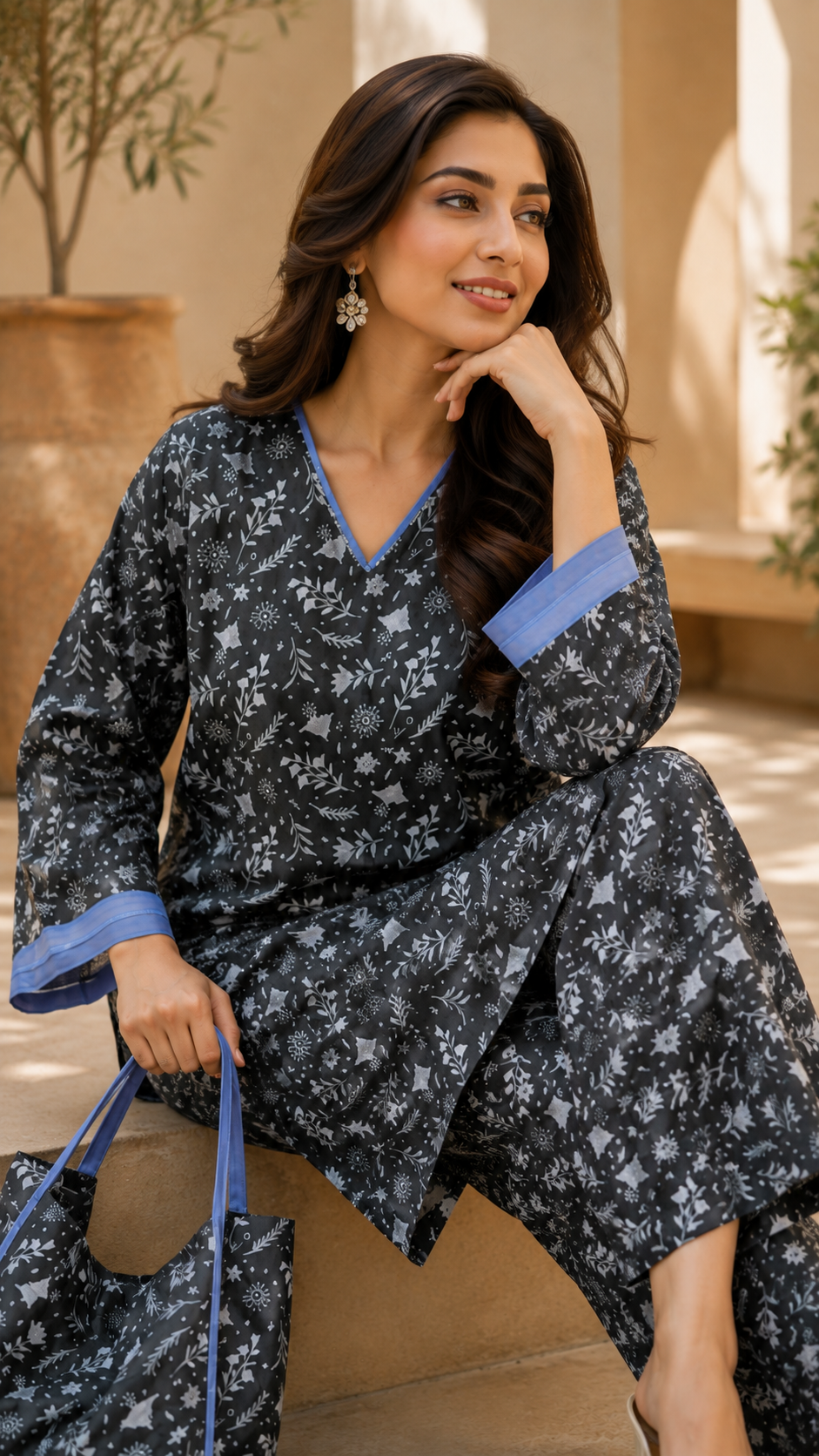 Moonlit Meadow Printed 3-Piece