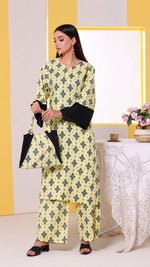 Yellow Printed 3-Piece
